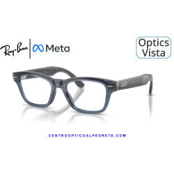 Ray-Ban Meta Audio Burbank Optics Prescription Glasses Transparent Blue