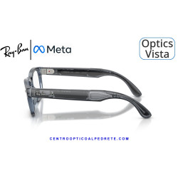 Ray-Ban Meta Audio Burbank Optics Prescription Glasses Transparent Blue
