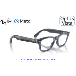 Ray-Ban Meta Audio Burbank Optics Prescription Glasses Transparent Blue