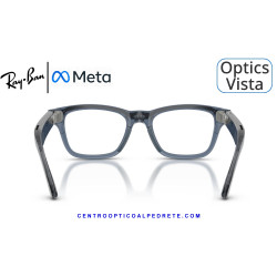 Ray-Ban Meta Audio Burbank Optics Prescription Glasses Transparent Blue