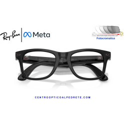 Ray-Ban Meta (Gen 3) Wayfarer Smart Sunglasses Transparent Black RW4011-690680