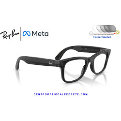 Ray-Ban Meta (Gen 3) Wayfarer Smart Sunglasses Transparent Black RW4011-690680