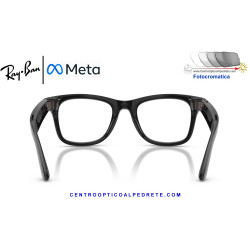 Ray-Ban Meta (Gen 3) Wayfarer Smart Sunglasses Transparent Black RW4011-690680