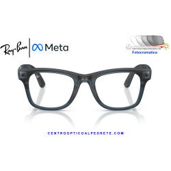 Gafas Inteligentes Ray-Ban Meta (Gen 3) Wayfarer Transparent Ocean Blue