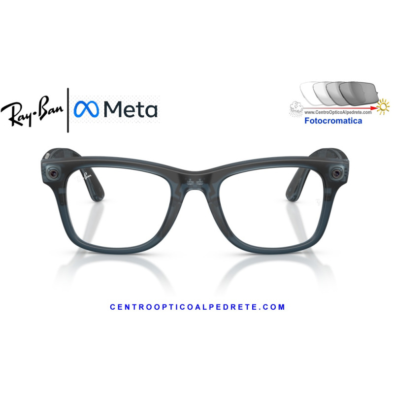 Gafas Inteligentes Ray-Ban Meta (Gen 3) Wayfarer Transparent Ocean Blue