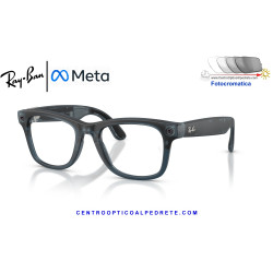 Gafas Inteligentes Ray-Ban Meta (Gen 3) Wayfarer Transparent Ocean Blue