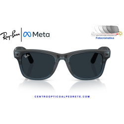 Gafas Inteligentes Ray-Ban Meta (Gen 3) Wayfarer Transparent Ocean Blue