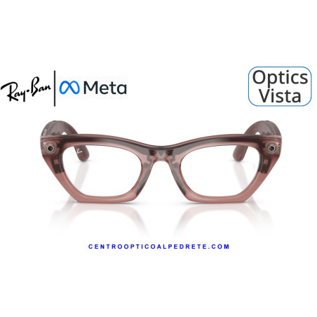 Gafas Graduadas Ray-Ban Meta (Gen 3) Zena Optics Milky Pink Blush RW4015V-8553