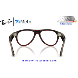 Ray-Ban Meta (Gen 3) Aviator Smart Sunglasses Transparent Umber RW4016-6912JD |
