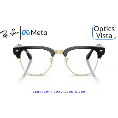 Gafas Graduadas Ray-Ban Meta Audio Clubmaster Optics Black RW7004V-5784 | COA