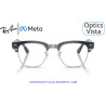 Gafas Graduadas Ray-Ban Meta Audio Clubmaster Optics Transparent Sky Blue