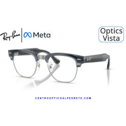 Gafas Graduadas Ray-Ban Meta Audio Clubmaster Optics Transparent Sky Blue