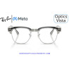 Gafas Graduadas Ray-Ban Meta Audio Clubmaster Optics Transparent Iron Grey