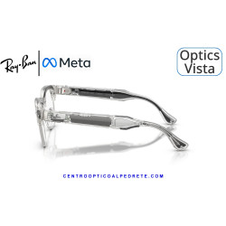 Gafas Graduadas Ray-Ban Meta Audio Clubmaster Optics Transparent Iron Grey