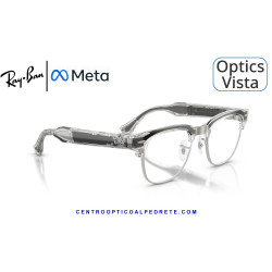 Gafas Graduadas Ray-Ban Meta Audio Clubmaster Optics Transparent Iron Grey