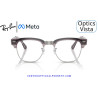 Gafas Graduadas Ray-Ban Meta Audio Clubmaster Optics Transparent Orchid