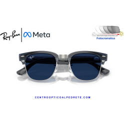 Gafas Inteligentes Ray-Ban Meta Audio Clubmaster Transparent Sky Blue Alped