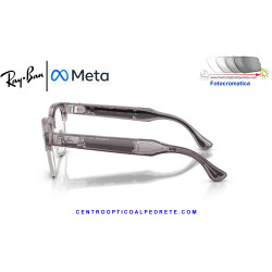 Gafas Inteligentes Ray-Ban Meta Audio Clubmaster Transparent Orchid Alpedre