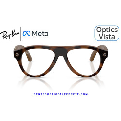 Gafas Graduadas Ray-Ban Meta (Gen 3) Aviator Optics Havana RW4016V-8528 | COA