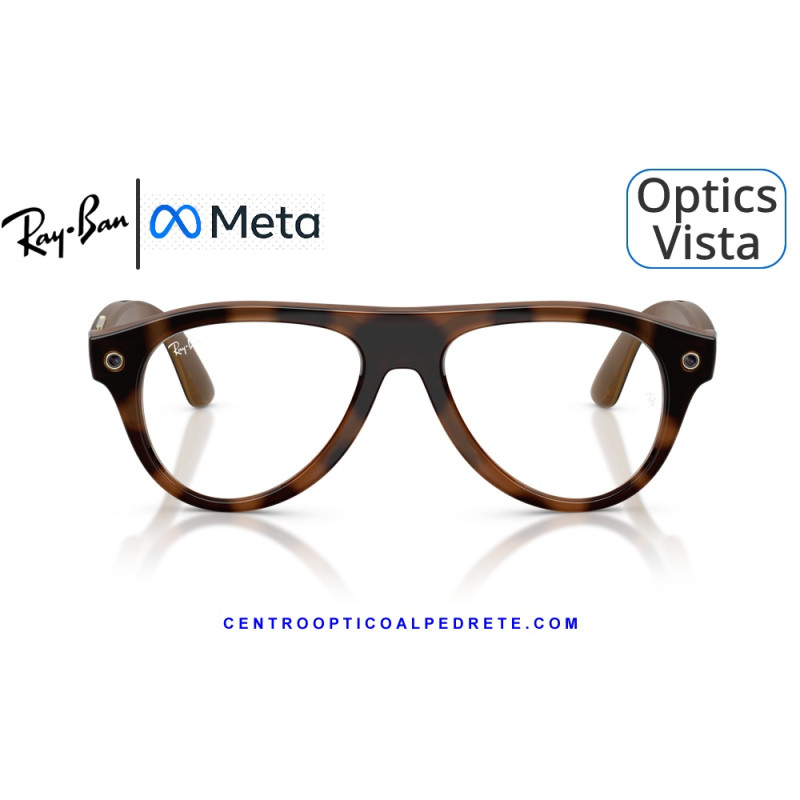 Gafas Graduadas Ray-Ban Meta (Gen 3) Aviator Optics Havana RW4016V-8528 | COA