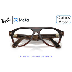 Gafas Graduadas Ray-Ban Meta (Gen 3) Aviator Optics Transparent Umber Alped