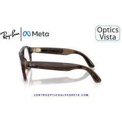 Gafas Graduadas Ray-Ban Meta (Gen 3) Aviator Optics Transparent Umber Alped