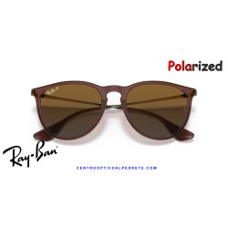 Ray-Ban Erika Marrón oscuro transparente / marrón degradada polarizada (RB4171 6593T5)