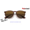 Ray-Ban Erika Marrón oscuro transparente / marrón degradada polarizada (RB4171 6593T5)