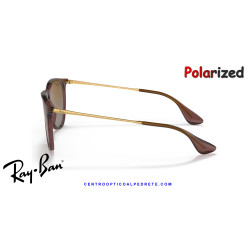 Ray-Ban Erika Marrón oscuro transparente / marrón degradada polarizada (RB4171 6593T5)