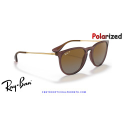 Ray-Ban Erika Marrón oscuro transparente / marrón degradada polarizada (RB4171 6593T5)