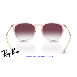 Ray-Ban Erika Rosa transparente / violeta oscuro con degradado claro (RB4171 67428H)