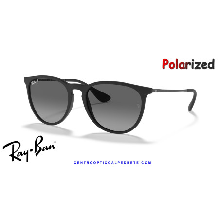 Ray-Ban Erika Negro goma / gris claro degradada polarizada (RB4171 622/T3)