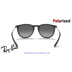 Ray-Ban Erika Negro goma / gris claro degradada polarizada (RB4171 622/T3)