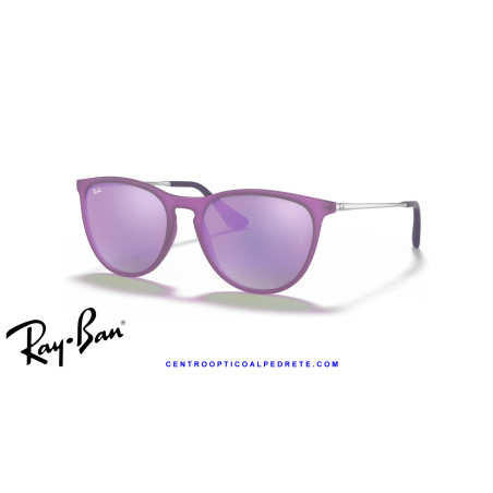Ray-Ban Junior Erika Violet Fluo / Grey Mirror Violet (RJ9060S 70084V)