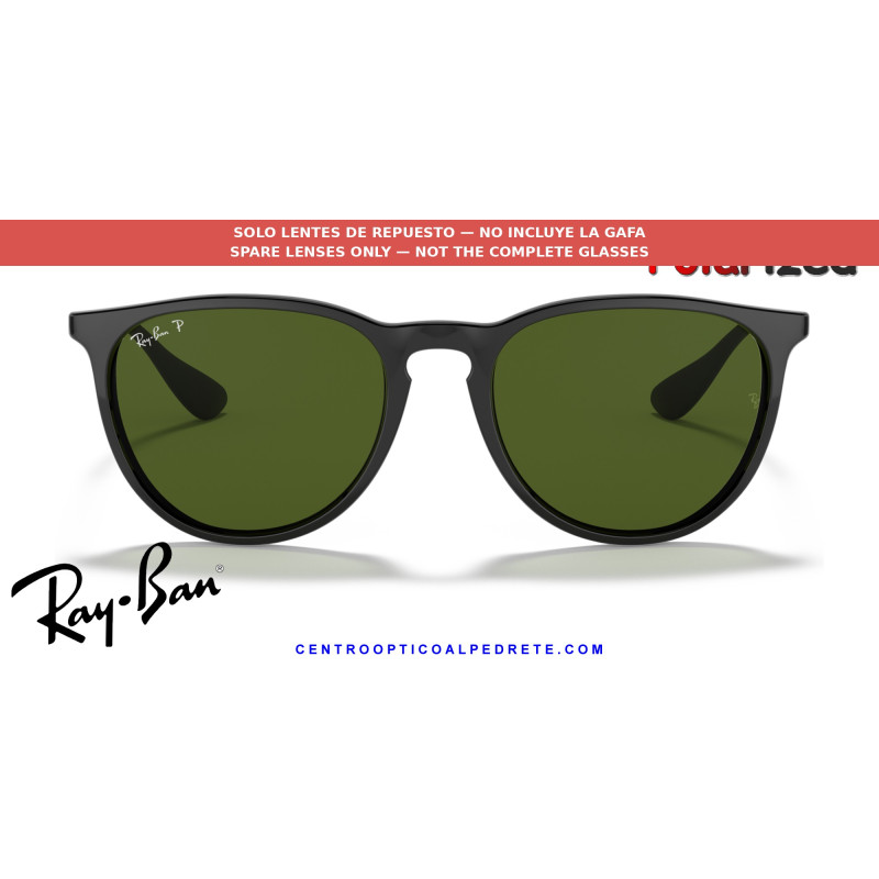 Pareja de lentes originales Ray-Ban Erika RB4171 601/2P G-15 Green Polarised