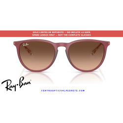 Pareja de lentes originales Ray-Ban Erika RB4171 659114 Pink Gradient Brown