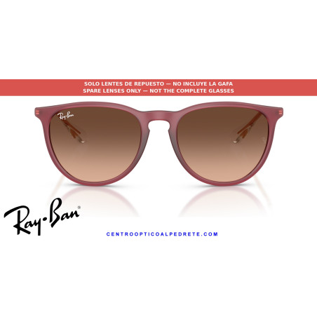 Pareja de lentes originales Ray-Ban Erika RB4171 659114 Pink Gradient Brown