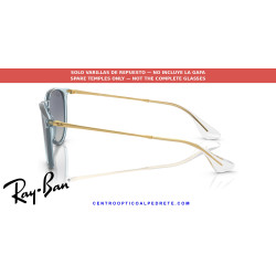 Pareja de varillas originales Ray-Ban Erika RB4171 67434L Transparent light blue