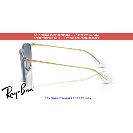 Pareja de varillas originales Ray-Ban Erika RB4171 67434L Transparent light blue