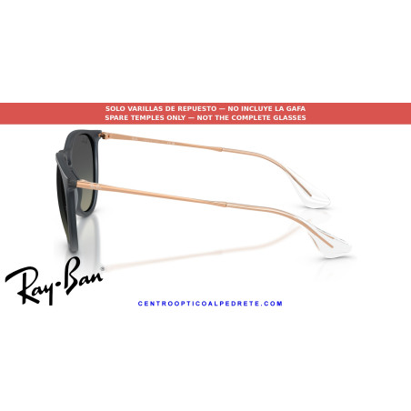 Pareja de varillas originales Ray-Ban Erika RB4171 681311 Rubber blue · Tienda