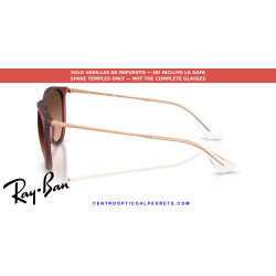 Pareja de varillas originales Ray-Ban Erika RB4171 6815A5 Rubber violet