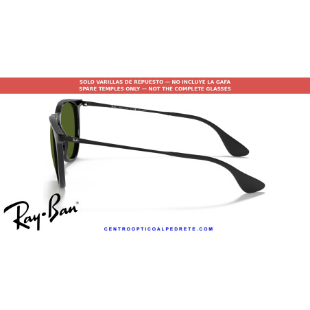 Pareja de varillas originales Ray-Ban Erika RB4171 601/2P Black | Originales