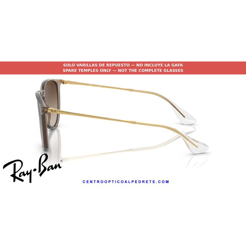 Pareja de varillas originales Ray-Ban Erika RB4171 659013 Transparent light