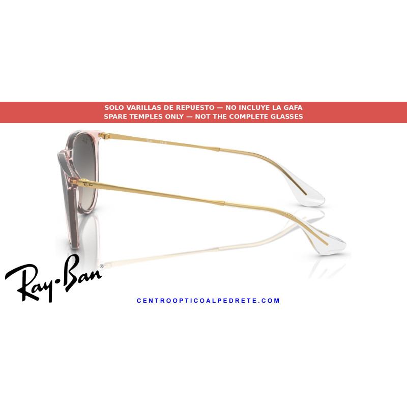 Pareja de varillas originales Ray-Ban Erika RB4171 674211 Transparent pink