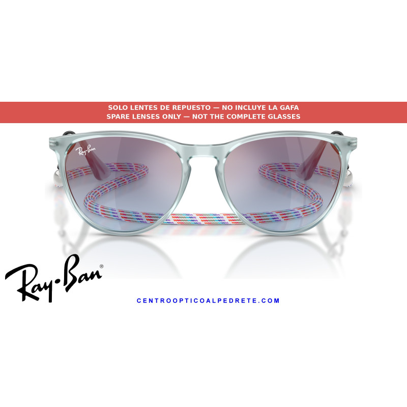 Pareja de lentes originales Ray-Ban Junior Erika RJ9060S 7223U0 Blue Gradient