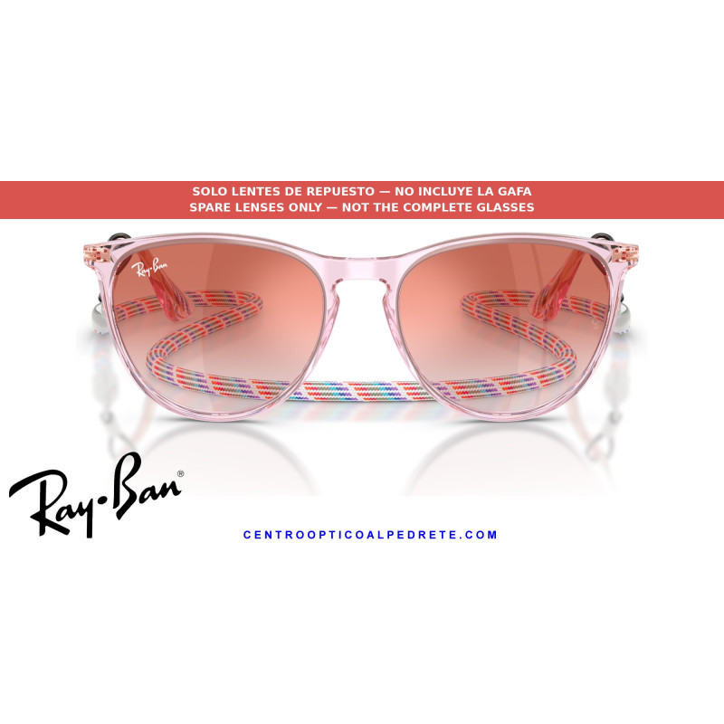 Pareja de lentes originales Ray-Ban Junior Erika RJ9060S 7226V0 Clear Gradient