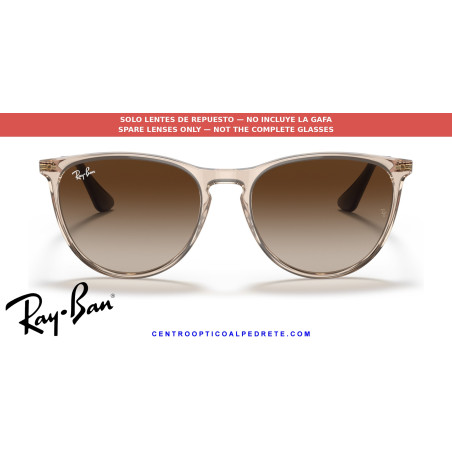 Pareja de lentes originales Ray-Ban Junior Erika RJ9060S 710813 Gradient Brown