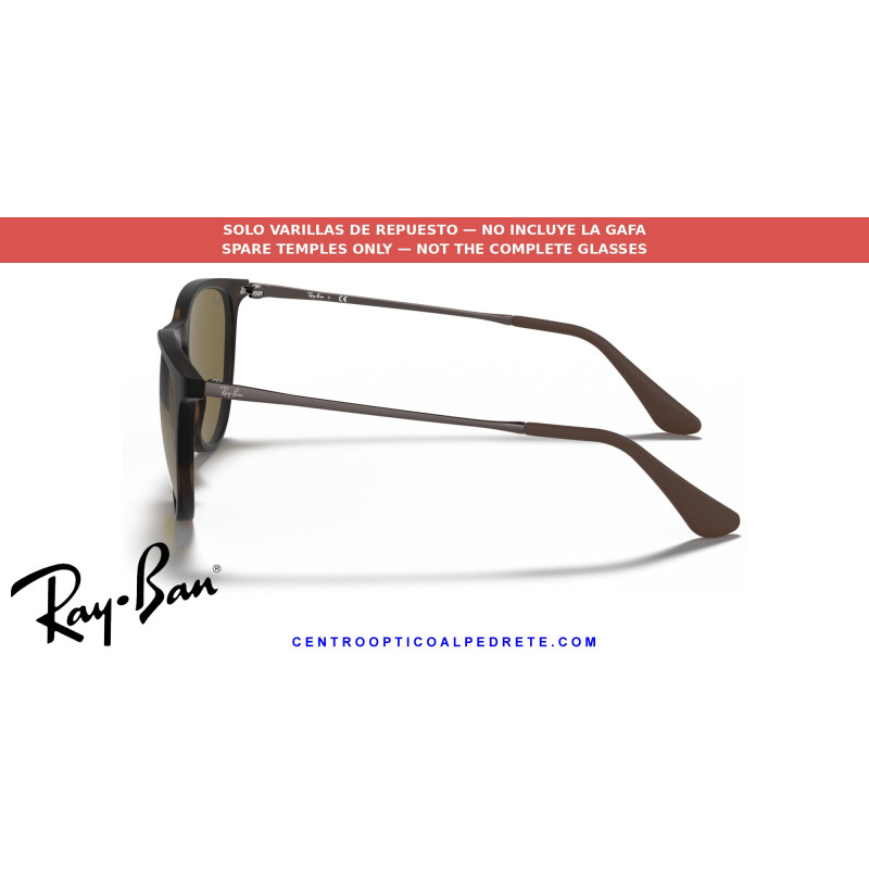 Pareja de varillas originales Ray-Ban Junior Erika RJ9060S 70062Y Havana