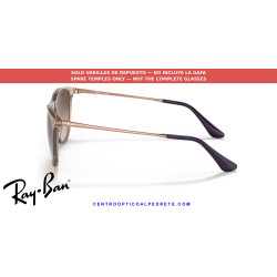Pareja de varillas originales Ray-Ban Junior Erika RJ9060S 710813 Transparent