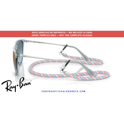 Pareja de varillas originales Ray-Ban Junior Erika RJ9060S 7223U0 Transparent